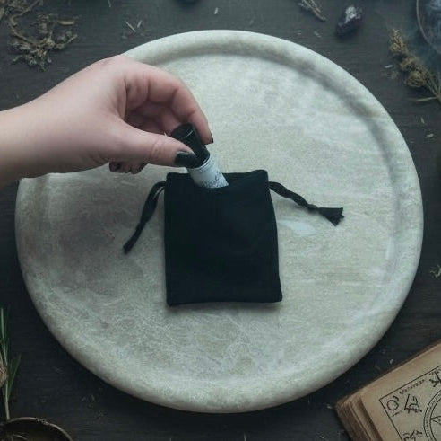 Black Velvet Drawstring Pouch